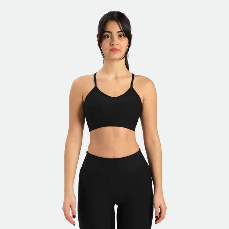 Women Elite Ribbed Open Back Bra